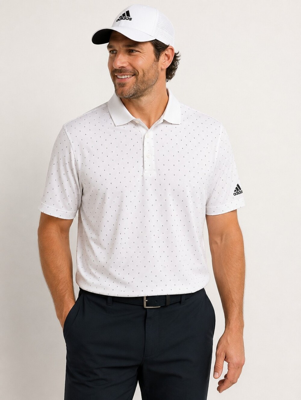 Adidas Ultimate365 Palm Printed Polo Size 2XL NWT Golf UPF Business Casual Work